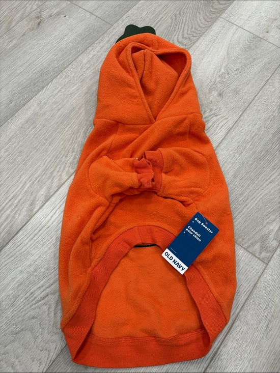 Old Navy Other - Old Navy Orange Pet Hoodie with Bow Accent size m Halloween